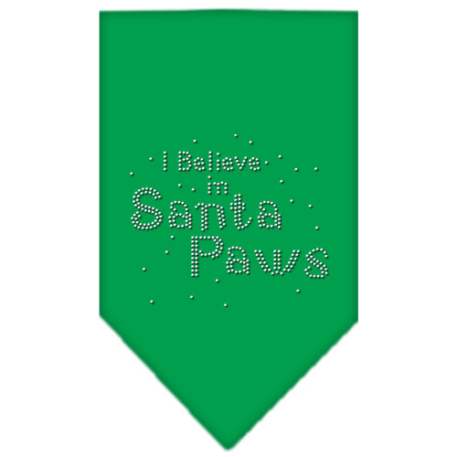 Santa Paws Rhinestone Bandana Emerald Green Small